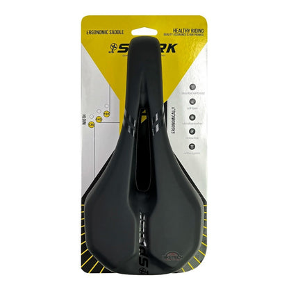 Sillín Para Bicicleta Spark Confort Pro 155 Extra Acolchado Negro 27.5 Cm 15.5 Cm