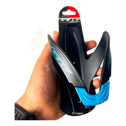 Porta Caramañola Gw Azul Fibra De Vidrio Ruta Mtb Negro