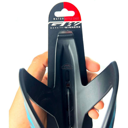 Porta Caramañola Gw Azul Fibra De Vidrio Ruta Mtb Negro