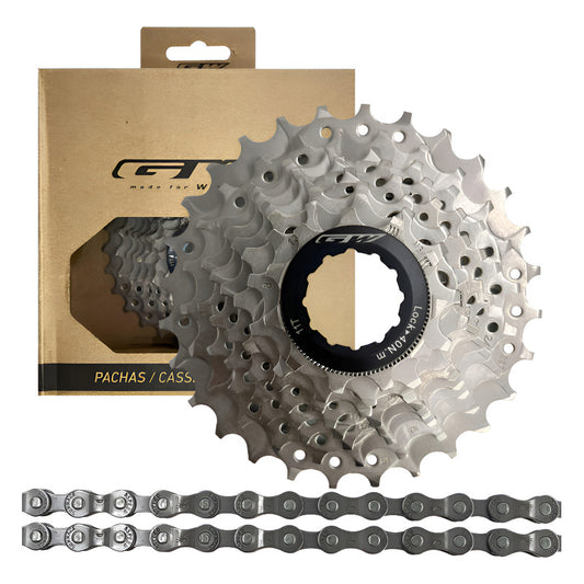 Pacha 8 Velocidades Gw 11-28 Ruta + Cadena Sunrace M84 Gris 11 28