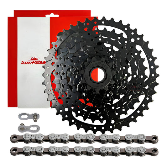Pacha 8 Velocidades Sunrace M680. 11-42 + Cadena Kmc Z8 Mtb Negro 11 42