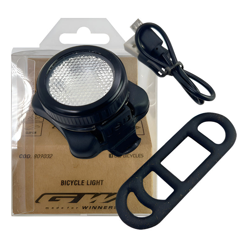 Luz Trasera Stop Gw Ryden Bicicleta Rojo Azul Tipo Policía Negro