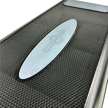 Banco Step Escalón Aeróbicos Sportfitness 3 Niveles Gimnasio Negro Con Gris