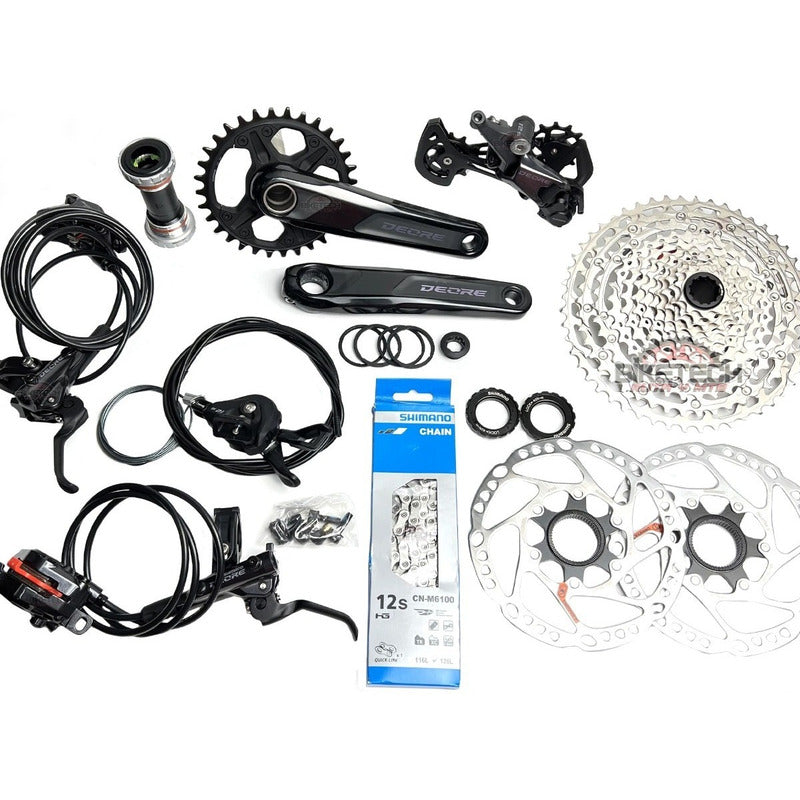 Grupo Shimano Deore M6100 Monoplato Hidráulico 12 Velocidade