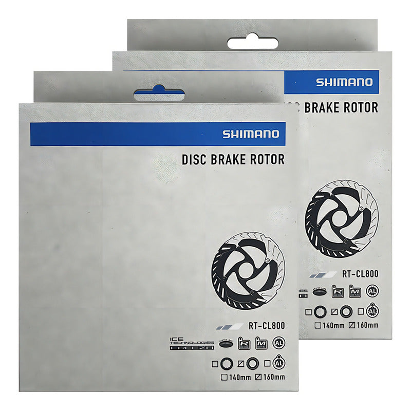 Discos De Freno Shimano Cl800 Ice Tech Centerlock Rotores 160mm Gris