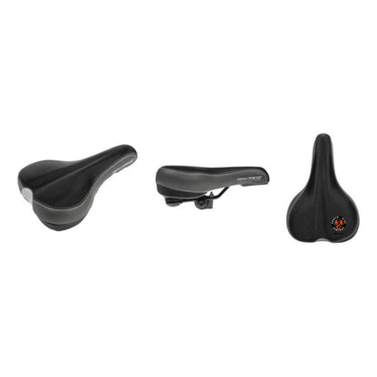 Silla De Bicicleta En Gel Confort Plus Gw Ancho 170 Mm Color Gris Con Negro Largo 260 Mm