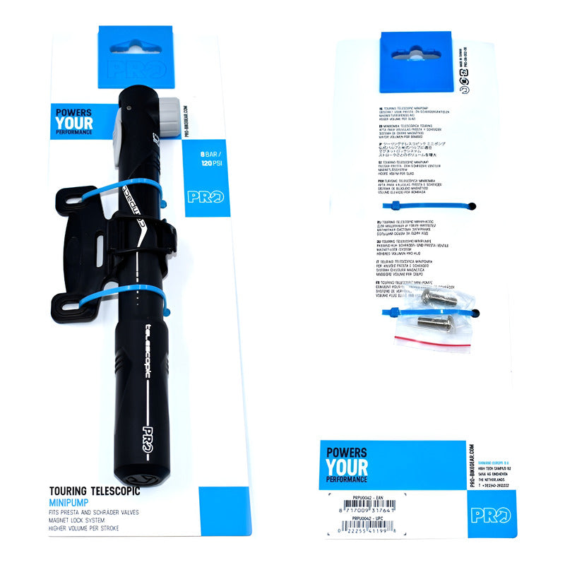 Bomba Inflador Pro Bicicletas Ruta Mtb 120 Psi+soporte  Negro