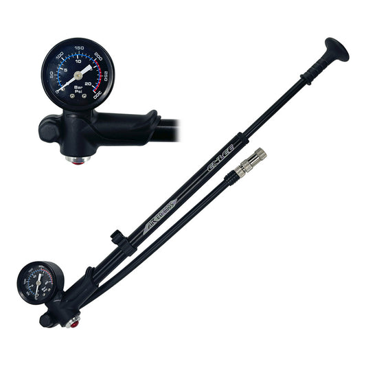 Bomba Inflador Para Suspensión Enlee 300 Psi Manómetro Negro