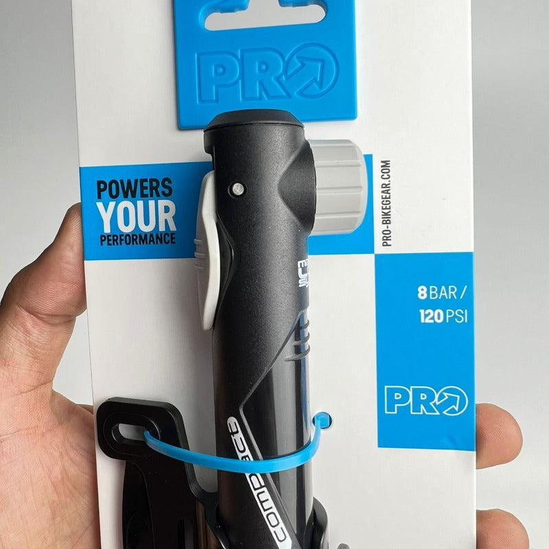 Bomba Inflador Pro Bicicletas Ruta Mtb 120 Psi+soporte  Negro
