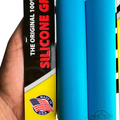 Mangos De Bicicleta Esi Grips Chunky Aqua Puños Mtb Celeste