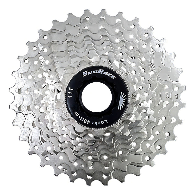 Cassette 10 Velocidades Sunrace Ms1 11-34 Ruta Compatible Sram Shimano Plateado
