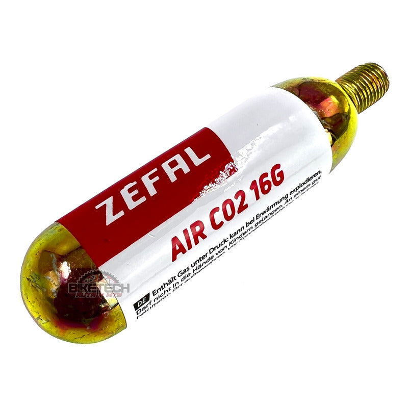 12 Pipeta Cartuchos Zefal 16 Gr Co2 Aire Comprimido Ruta Mtb Dorado