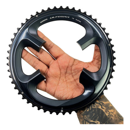Plato Coronilla 53 T Shimano Ultegra R8000 Biplato 11v Ruta Negro