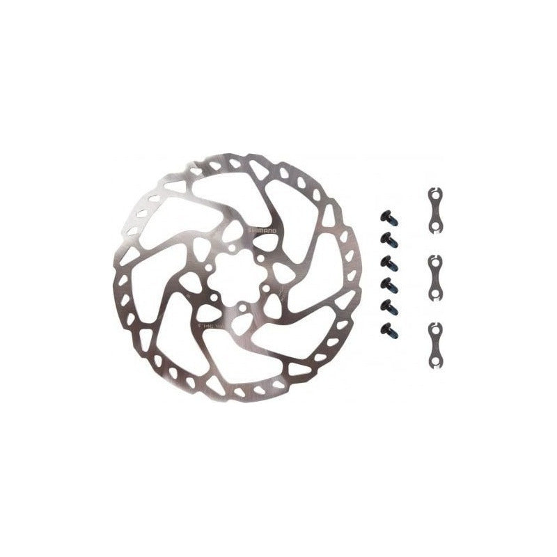 Disco 6 Tornillos - Rotor Shimano Sm-rt66 De 160mm Slx/deore Plateado