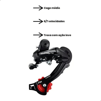 Engranaje Shimano Tourney Rd Tz500 Gs 6 V Para Bicicleta S/bike