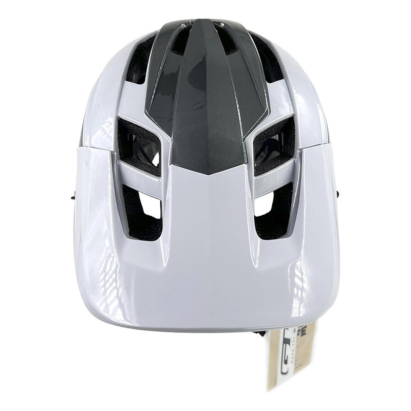 Casco Bicicleta Gw E3 Enduro Mtb Blanco Plateado Talla M