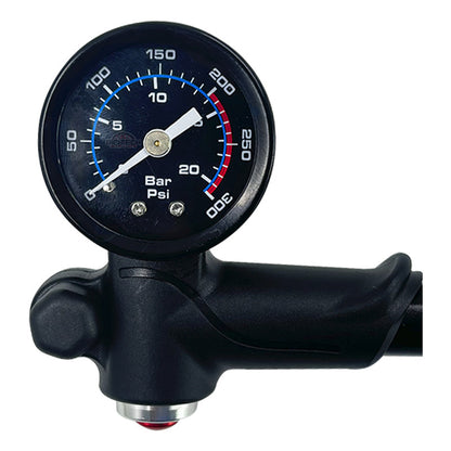 Bomba Inflador Para Suspensión Enlee 300 Psi Manómetro Negro