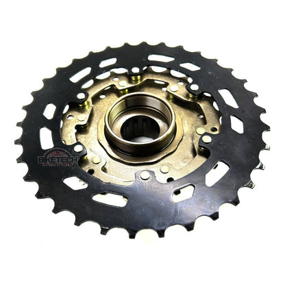 Pacha 7 Velocidades Shimano Tz500 Mega Range De Rosca Mtb Negro 14 34