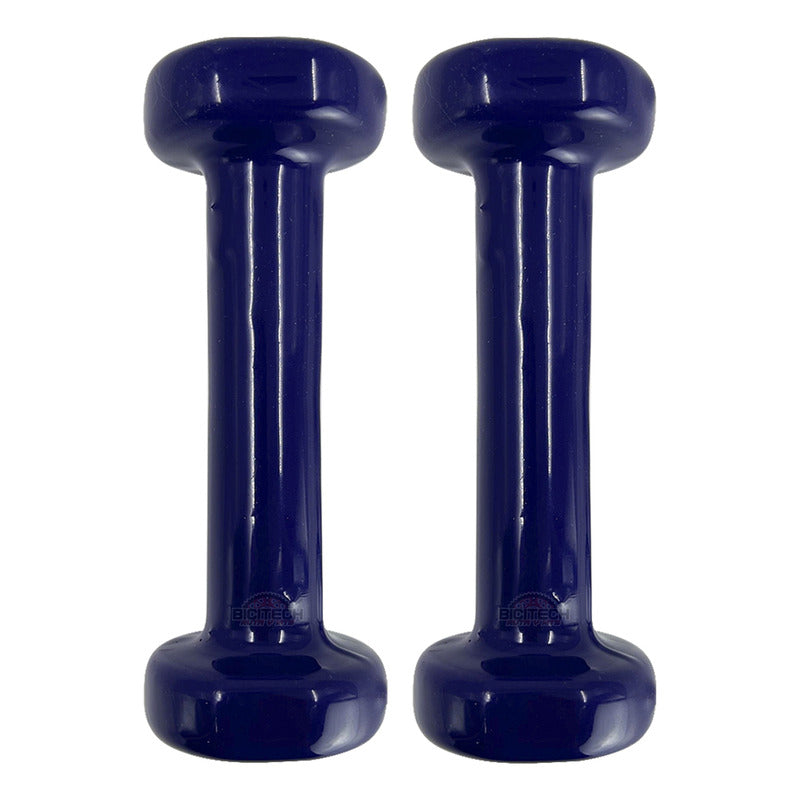 Juego De Pesas Mancuernas 1lb Encauchetada Sportfitness Color Violeta Oscuro