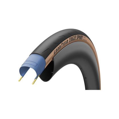 2 Llantas Plegab Cara Café Ruta Good Year Eagle Sport 700x25 Marrón