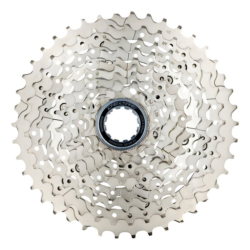 Pacha Cassette Shimano Deore M4100 10 Velocidades 11-42 Mtb - Plateado - 11 - 42 Plata