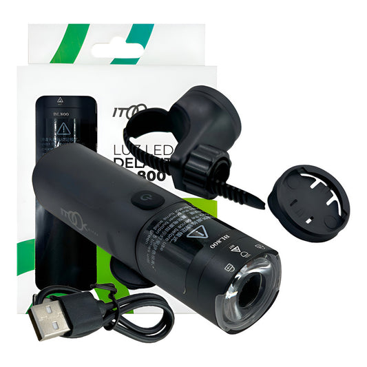 Luz Delantera Tipo Garmin Potente Para Bicicleta 800lm Negro