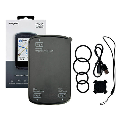 Ciclocomputador Táctil Gps Magene C606 Ciclismo Negro