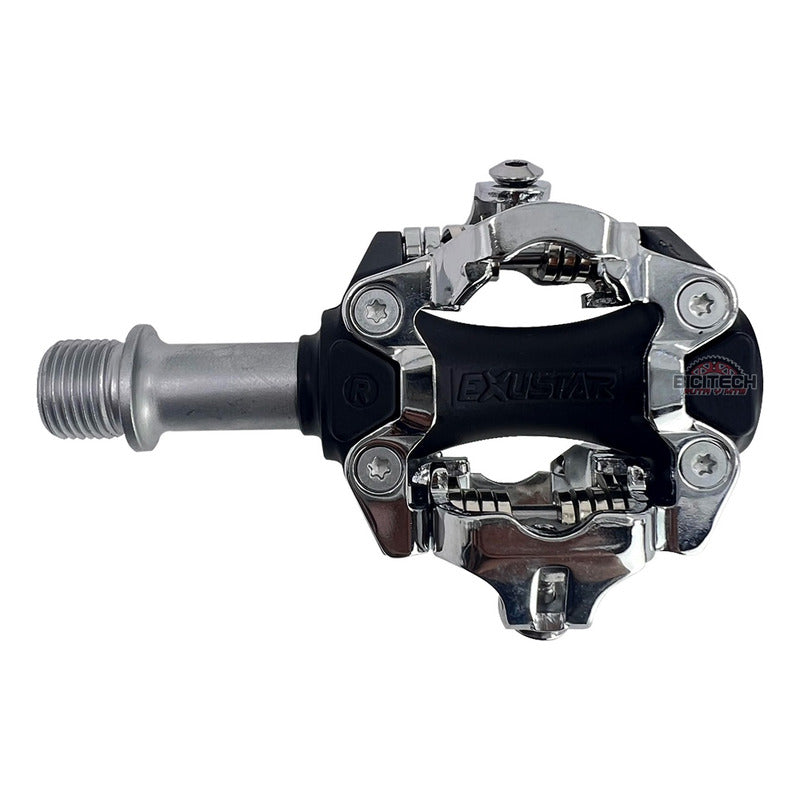Pedales Mtb Exustar Pm-213 Aluminio Plateado