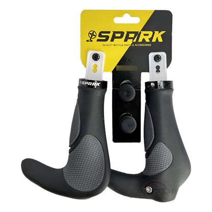 Mangos De Bicicleta Mtb Spark Ergonómicos Soporte Seguridad Negro