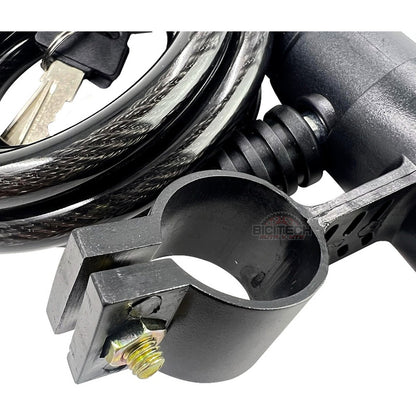 Candado Para Bicicleta Gw Xt507 Cable Con Llave 10x1500mm Negro