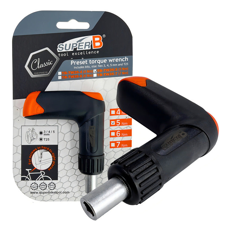 Herramienta Torquímetro Bicicleta Super B Tb-tw35-5 5nm Punta Hexa Torx