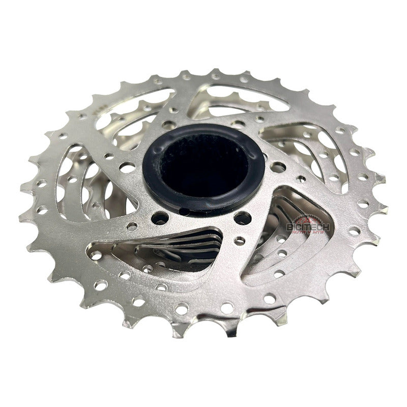 Combo Ruta 8v Pacha Sunrace 11-28 Cassette + Cadena Kmc X8 Plateado 11 28