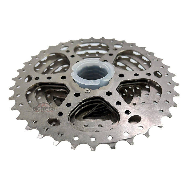 Combo 9v Pacha Gw 11-36 Cassette + Cadena Kmc Z9 Ruta/mtb Gris 11 36