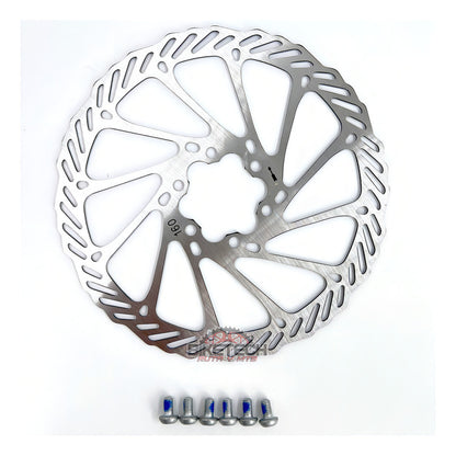 Disco Freno Tektro 160mm Flow 6 Tornillos Compatible Shimano Sram Plateado