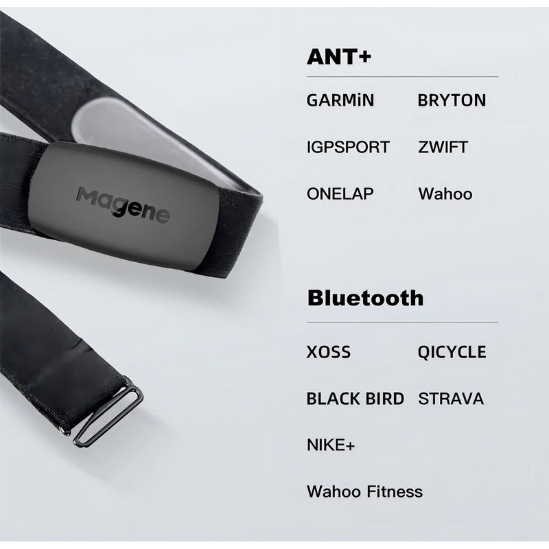 Monitor Cardíaco Magene H64 Torácico Bluetooth Ant+ Compatibilidad Garmin