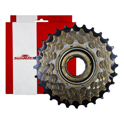 Pacha De Rosca Sunrace M2a 6 Velocidades 14-28 Dientes Mtb Marrón