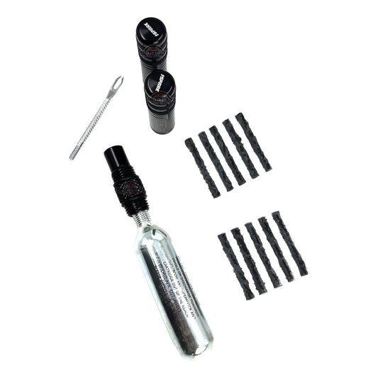 Kit De Reparación Tubeless Spark + Mechas Y Valvula Para C2o Negro