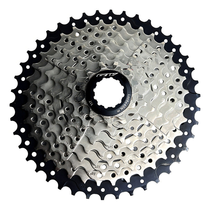 Pacha Piñonera Gw Hr9 11/42 9v 11-42 Dientes Cromado Acero Inoxidable Compatible Shimano