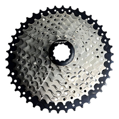 Pacha Piñonera Gw Hr9 11/42 9v 11-42 Dientes Cromado Acero Inoxidable Compatible Shimano