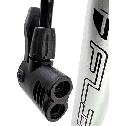 Bomba Inflador Aire Gw Moto Y Bicicleta 120 Psi Ruta Y Mtb Plateado