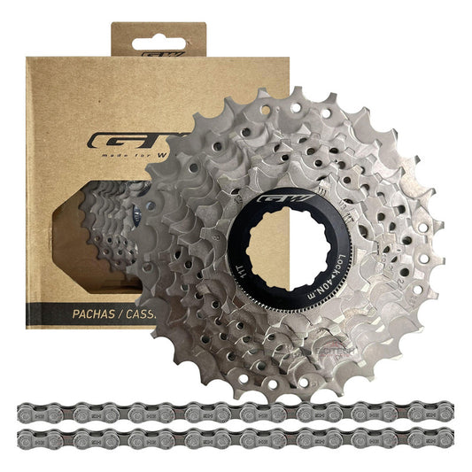 Pacha Gw 8v Bicicleta Ruta 11-28 + Cadenilla Shimano 8v Hg40 11 28 Gris