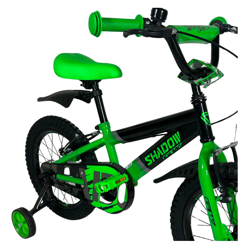 Bicicleta Gw Shadow 16 Niño Niña Ruedas Auxiliares Infantil