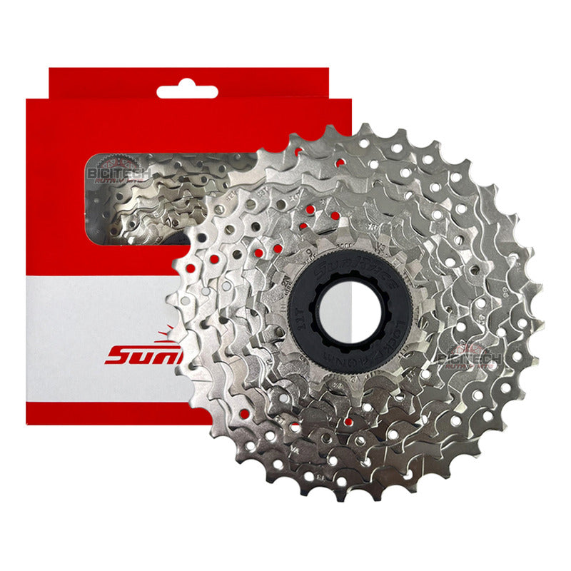Pacha Cassette 9 Velocidades Sunrace M98 11-36 Ruta - Plateado - 11 - 36