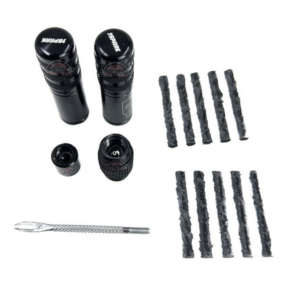 Kit De Reparación Tubeless Spark + Mechas Y Valvula Para C2o Negro