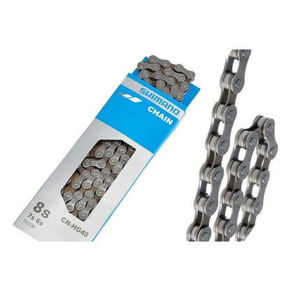 Cadena De Bicicleta Shimano Hg40 8v 116 Eslabones Quick Link