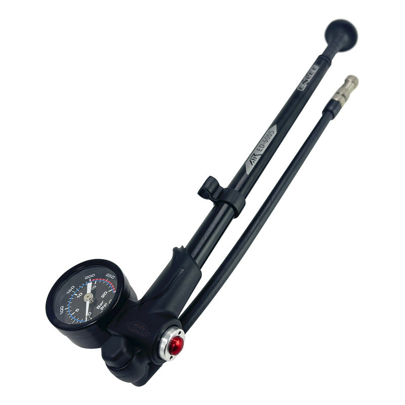 Bomba Inflador Para Suspensión Enlee 300 Psi Manómetro Negro