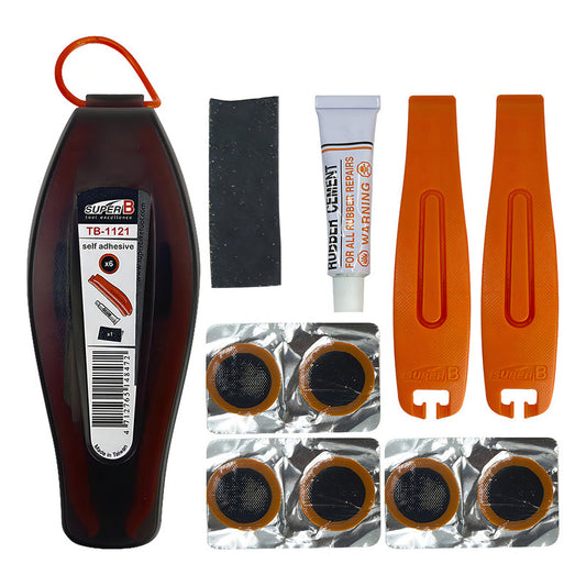 Kit Parche Bicicleta + Palanca Super B Con Pegamento 9pzs
