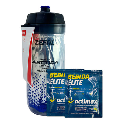 Caramañola Zefal Arctica 550ml + 2 Bebidas Elite Hidratante