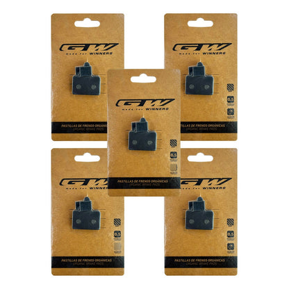 5 Pastillas Gw Para Freno Disco Shimano Mt200 Y Logan
