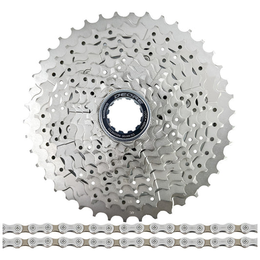 Cassette Pacha 10v Shimano M4100 11-46 + Cadena Shimano Hg54 Plateado